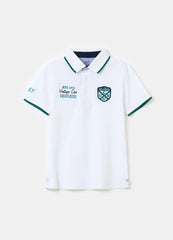 Polo Shirt With Striped Edging And Embroidery