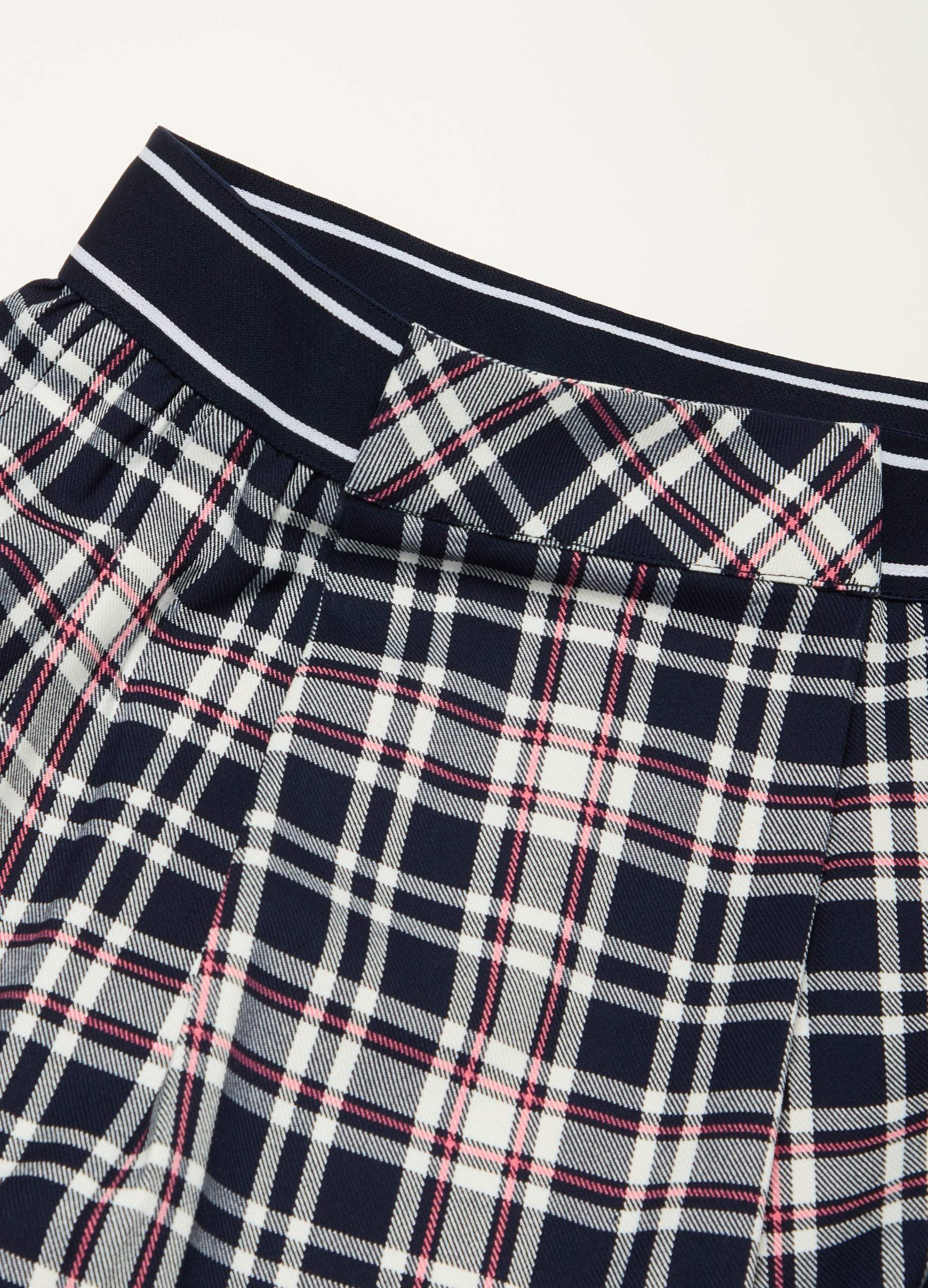 Ovs Check Mini Skirt With Pleats