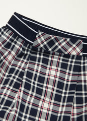 Ovs Check Mini Skirt With Pleats