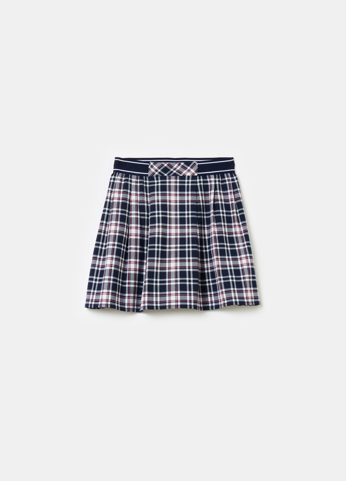 Ovs Check Mini Skirt With Pleats