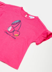 Ovs T-Shirt With Flounce And Fruit Print