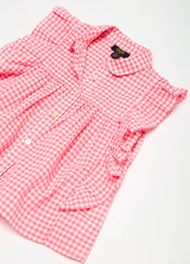 Gingham Shirt With Flounce