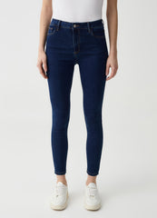 Ovs Skinny-Fit Cropped Jeans With Five Pockets