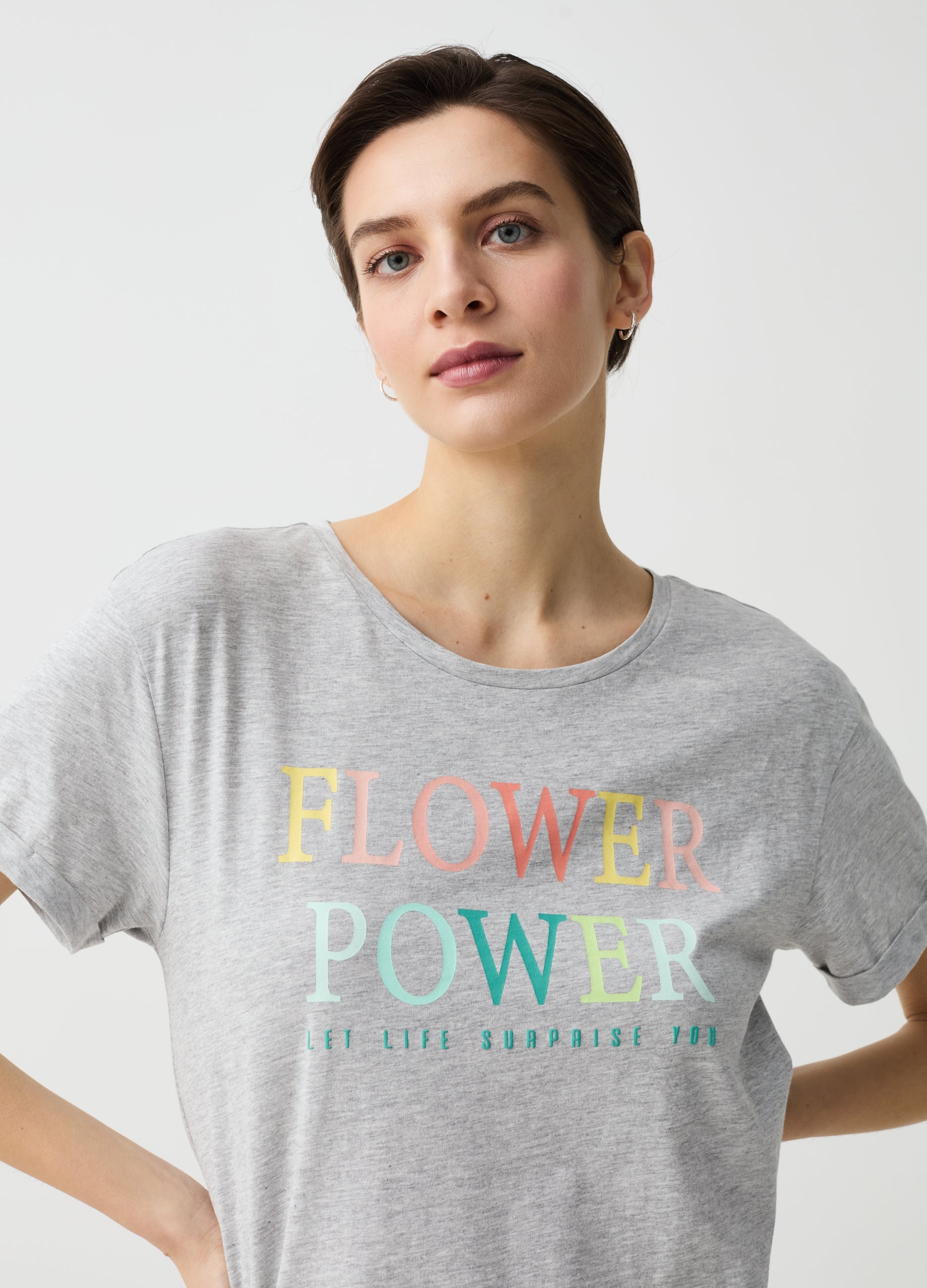 Nightdress With Lettering Print