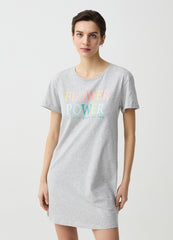 Nightdress With Lettering Print