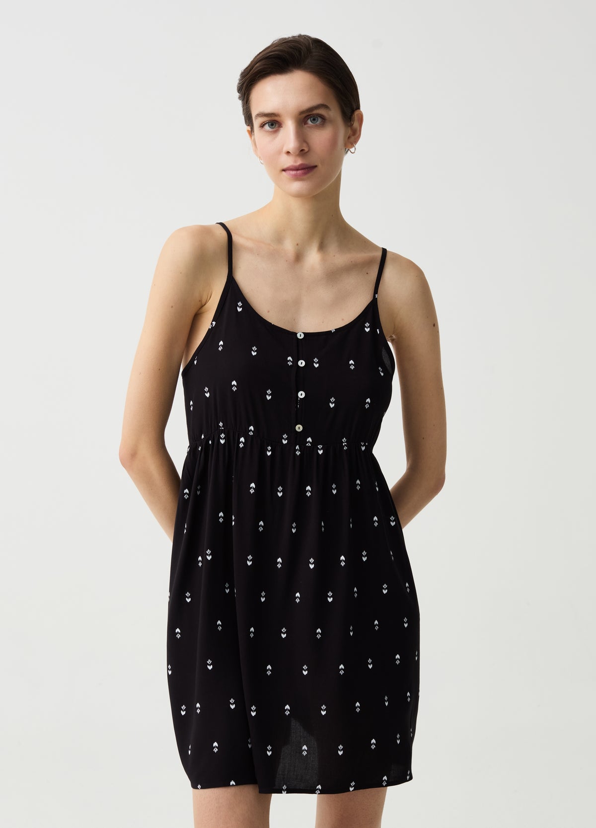 Nightdress With Ethnic Print