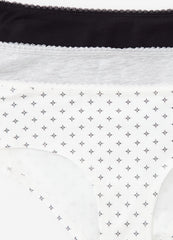Three-pack organic stretch cotton French knickers