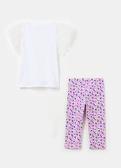 Ovs Jogging Set With Tulle Application