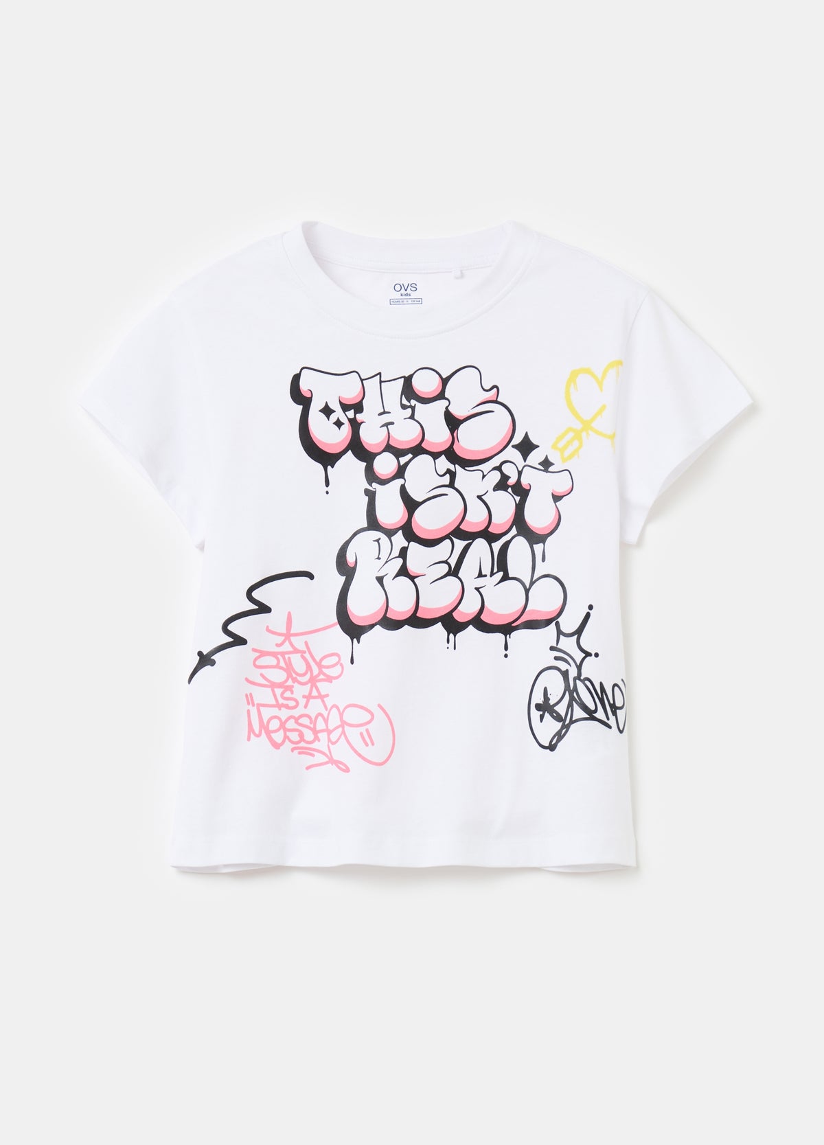 Cotton T-Shirt With Lettering Print