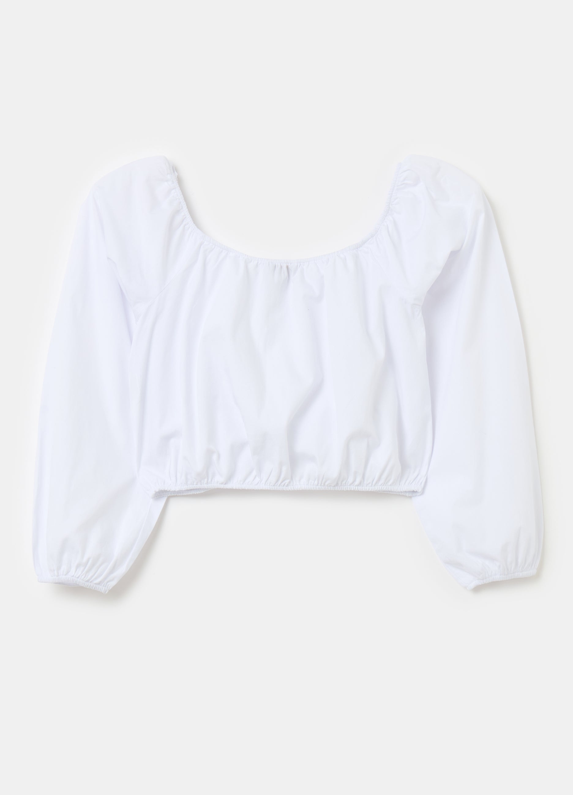 Ovs Cropped Blouse In Cotton