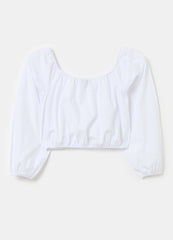 Ovs Cropped Blouse In Cotton