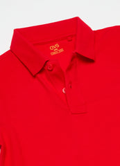 Ovs Solid Colour Cotton Piquet Polo Shirt