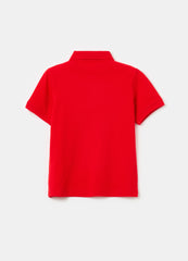 Ovs Solid Colour Cotton Piquet Polo Shirt