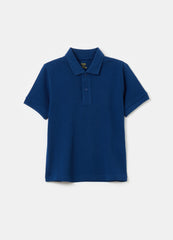 Ovs Solid Colour Cotton Piquet Polo Shirt