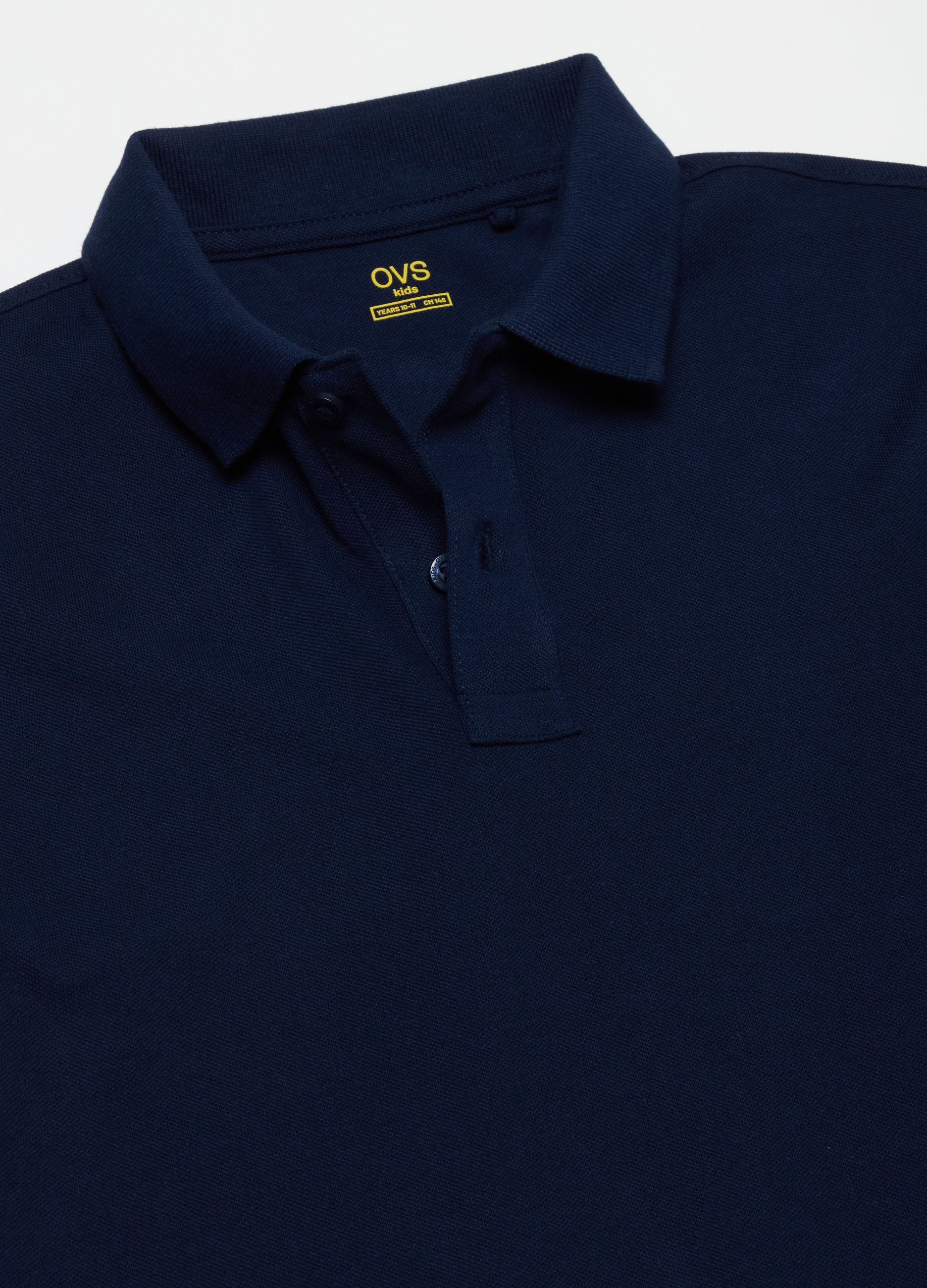 Solid Colour Cotton Polo Shirt