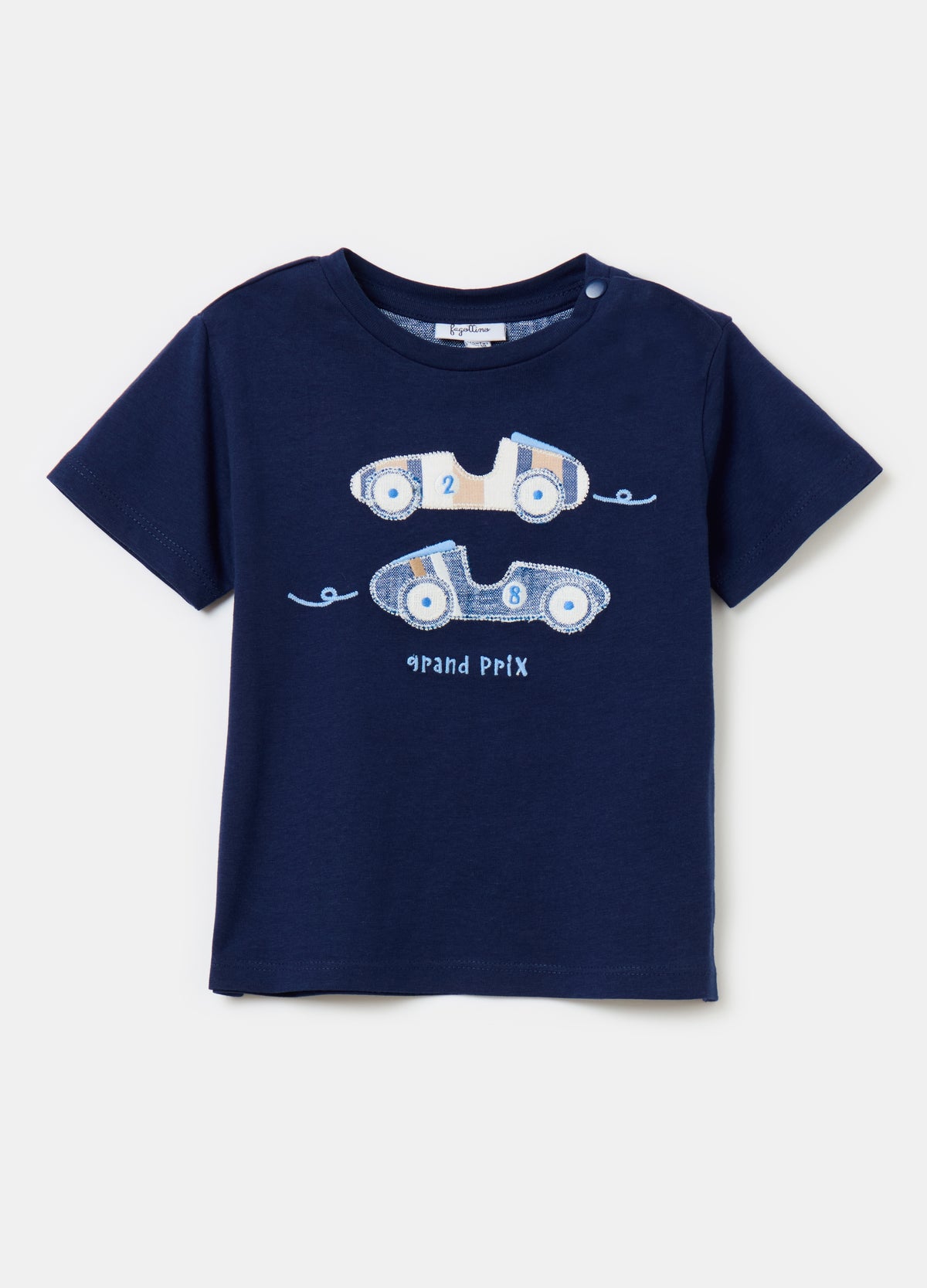 Ovs Cotton T-Shirt With Racing Car Patch