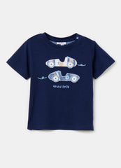 Ovs Cotton T-Shirt With Racing Car Patch
