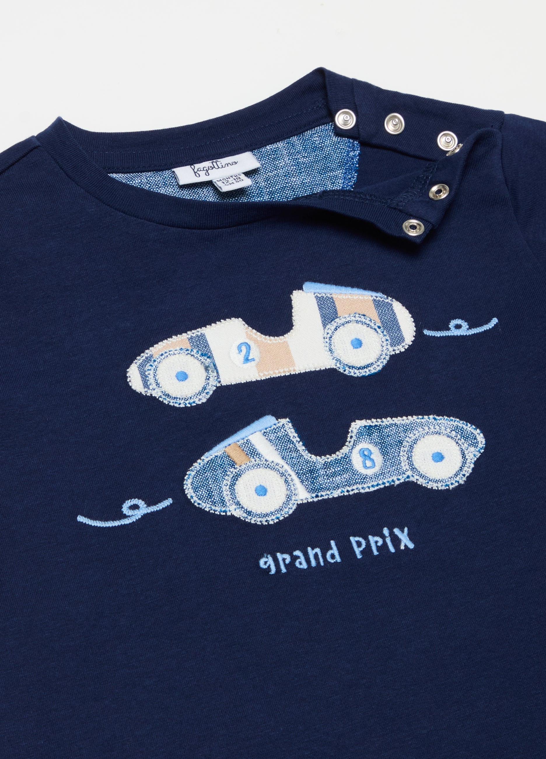 Ovs Cotton T-Shirt With Racing Car Patch