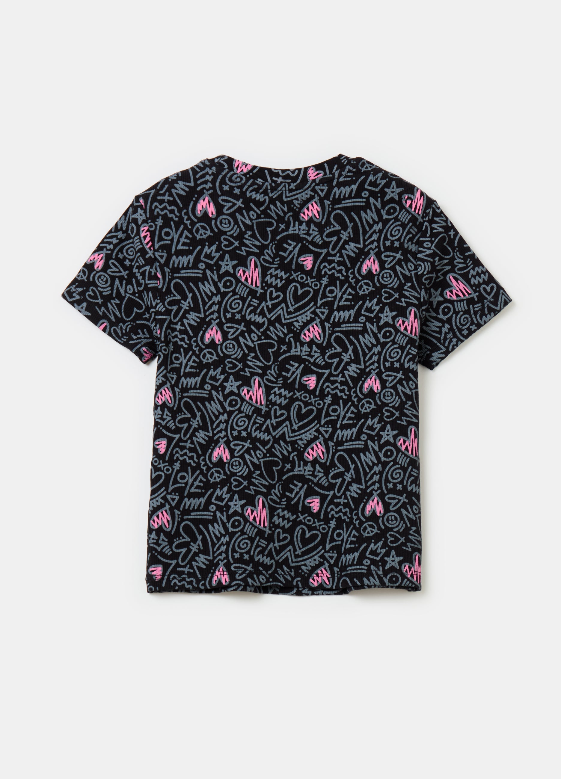 Printed Cotton Stretch T-Shirt