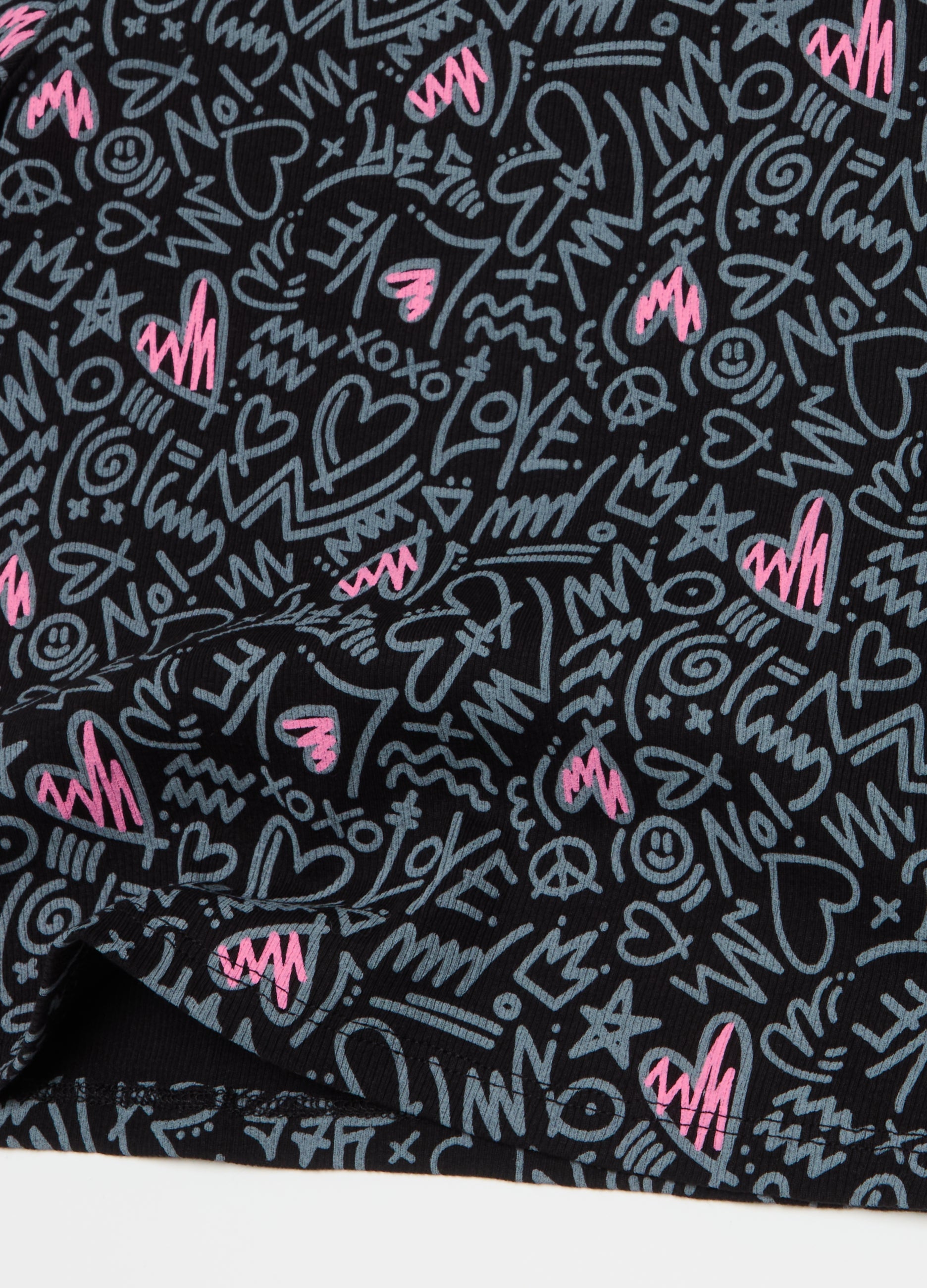 Printed Cotton Stretch T-Shirt