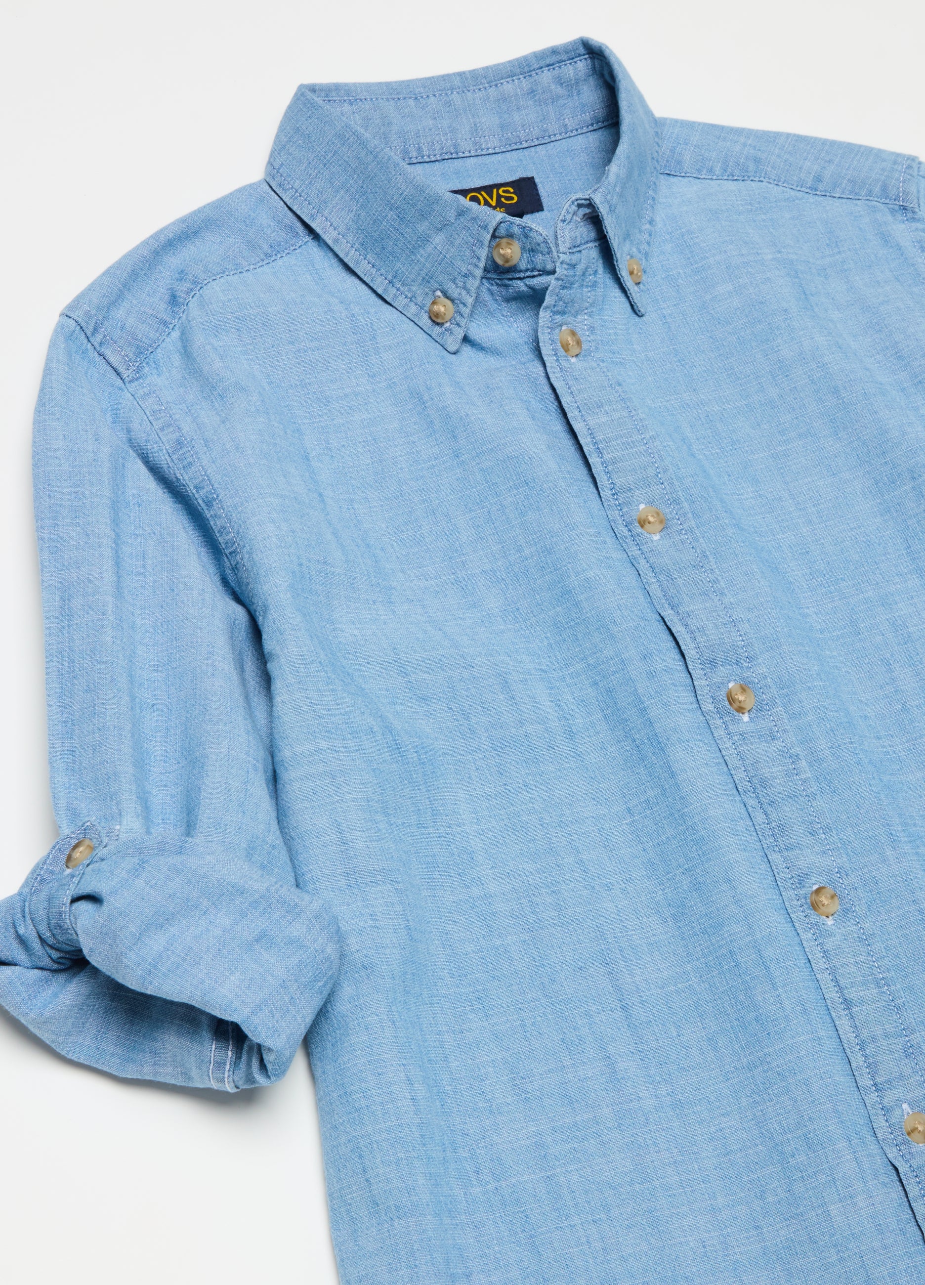 Button-Down Shirt In Chambray Cotton