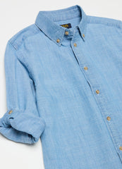 Button-Down Shirt In Chambray Cotton