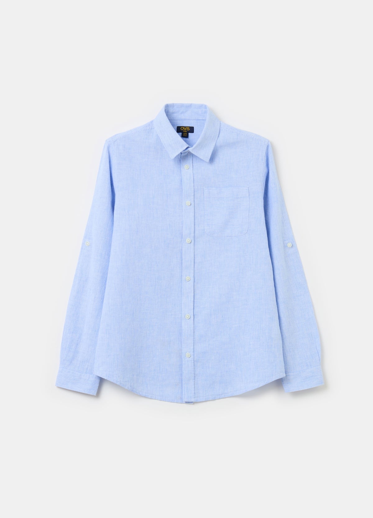 Ovs Striped Cotton And Linen Shirt