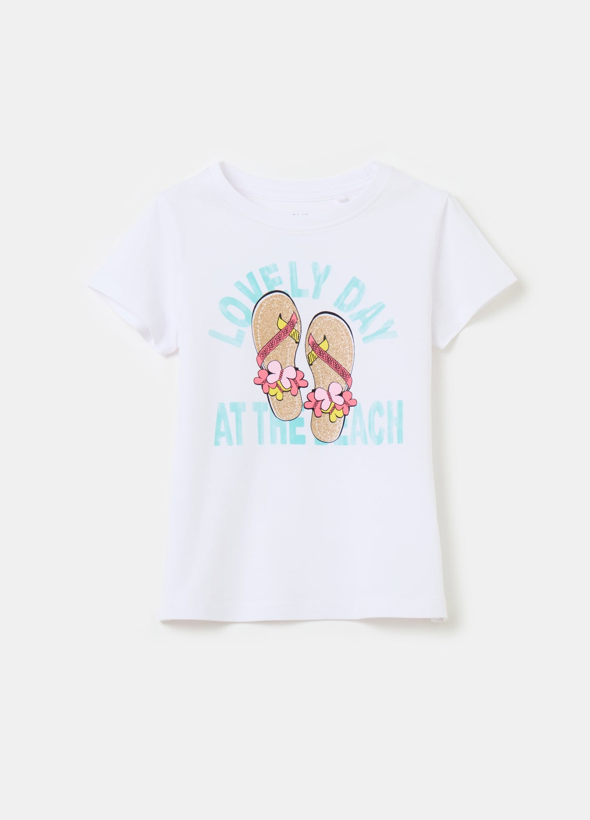 Ovs T-Shirt With Glitter Details And Print