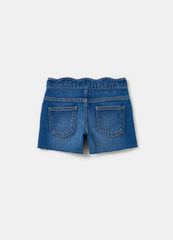 Denim Shorts With Abrasions