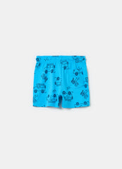 Ovs Cotton Shorts With Drawstring And Print