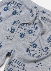 Ovs Cotton Shorts With Drawstring And Print