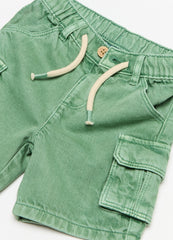 Ovs Cargo Shorts In Denim With Drawstring