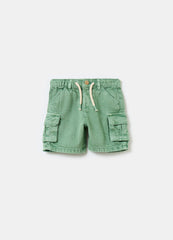 Ovs Cargo Shorts In Denim With Drawstring