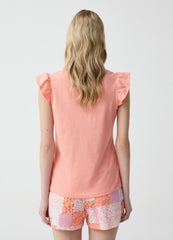 Short Pyjamas With Flounce With Patchwork Print