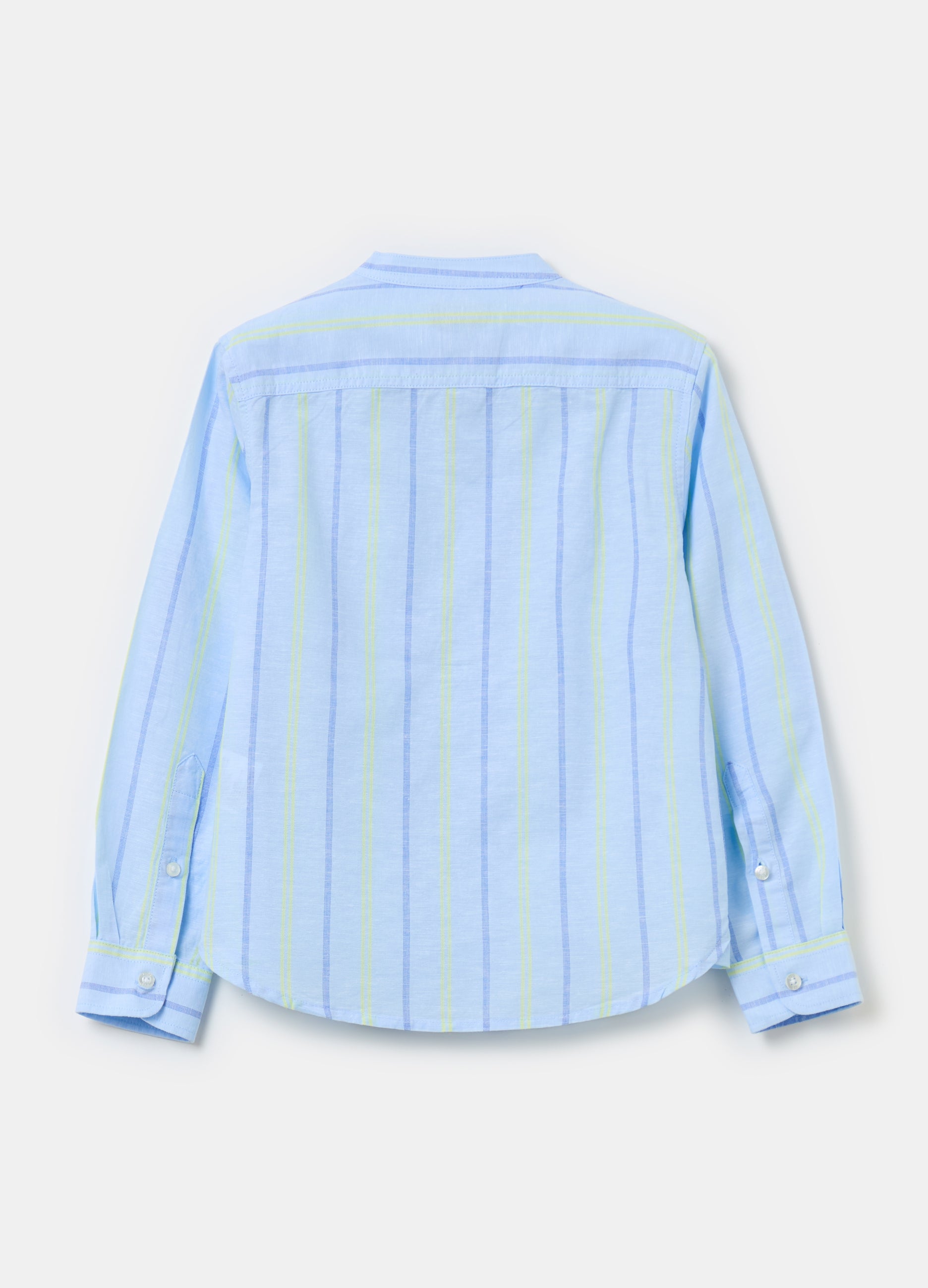 Ovs Striped Linen And Cotton Shirt