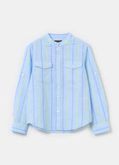 Ovs Striped Linen And Cotton Shirt
