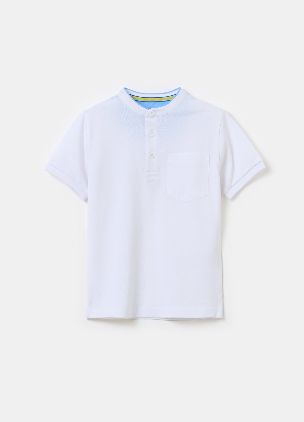 Textured Cotton T-Shirt With Pocket