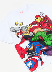 Ovs Cotton Jogging Set With Avengers Print