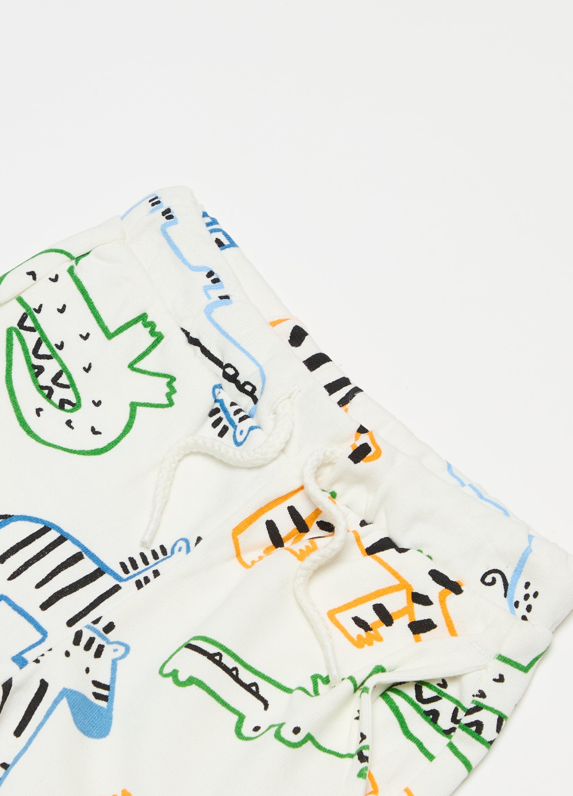 French Terry Shorts With Print