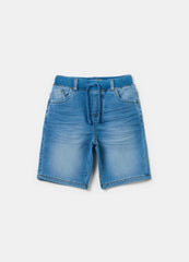 Ovs Denim Bermuda Shorts With Drawstring