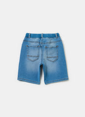 Ovs Denim Bermuda Shorts With Drawstring