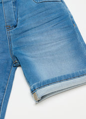 Ovs Denim Bermuda Shorts With Drawstring