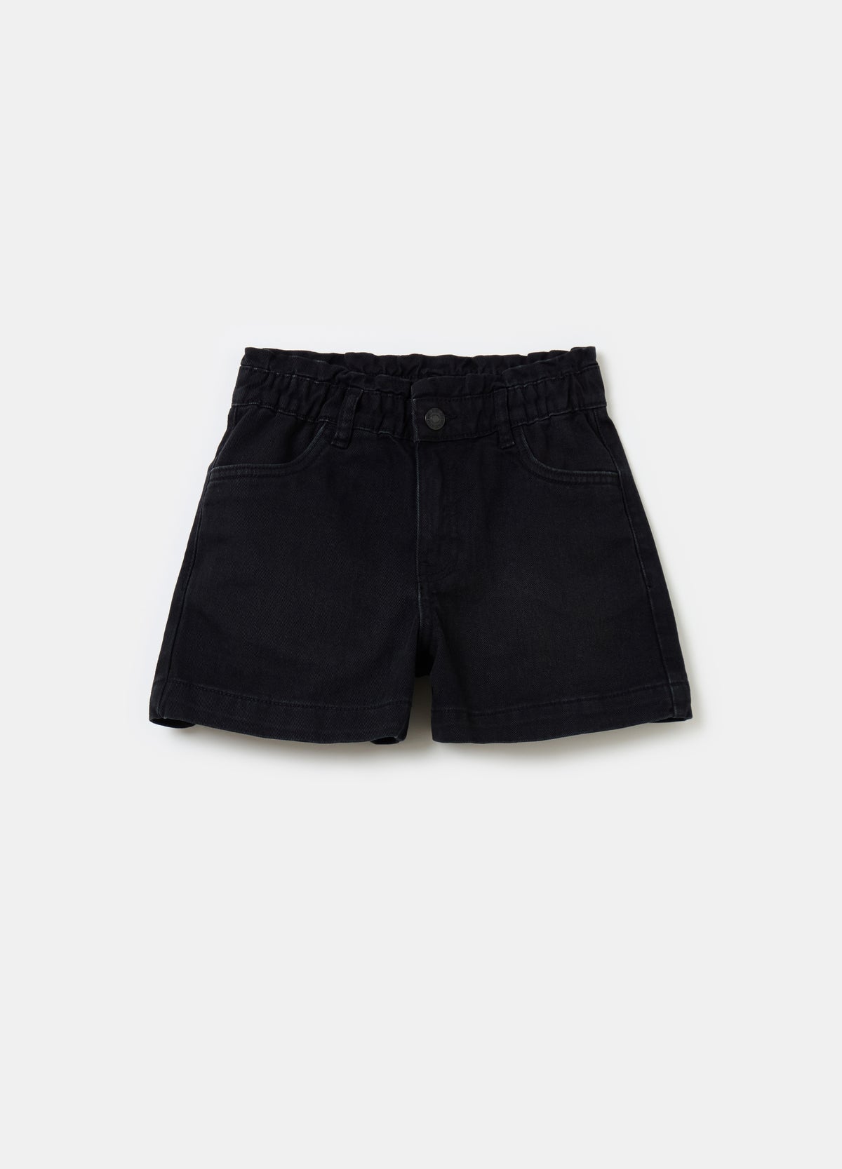 Denim Paper Bag Shorts