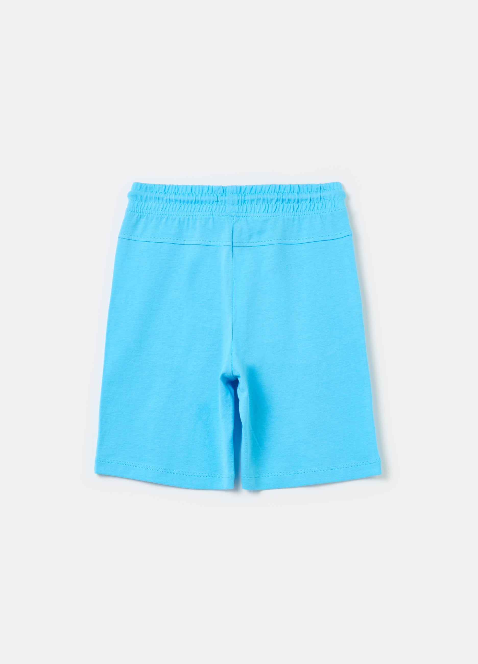 Ovs Plush Bermuda Shorts With Drawstring And Print