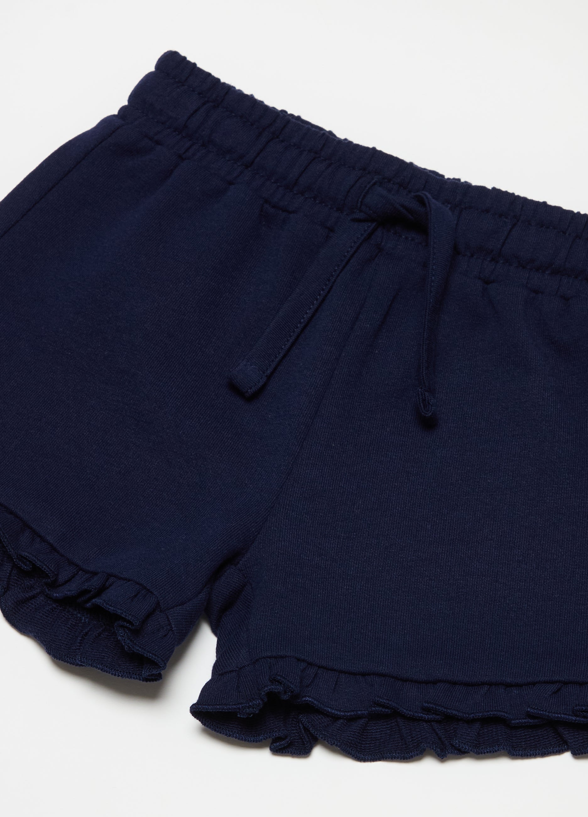 Ovs Shorts With Drawstring And Frills