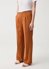 Wide-Leg Trousers With Darts