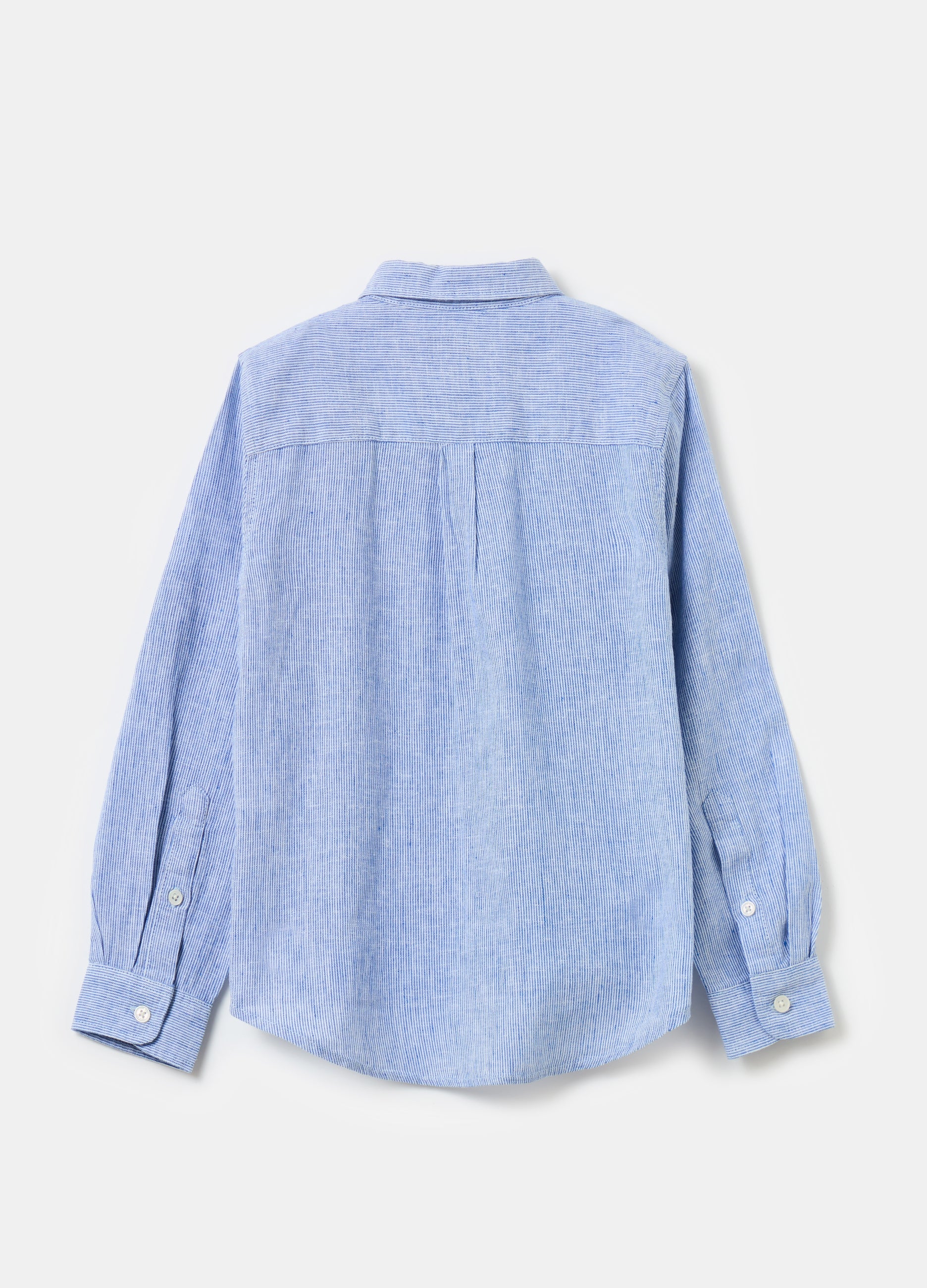 Ovs Striped Linen And Cotton Shirt