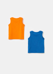 Ovs Two-Pack Cotton Vests With Print