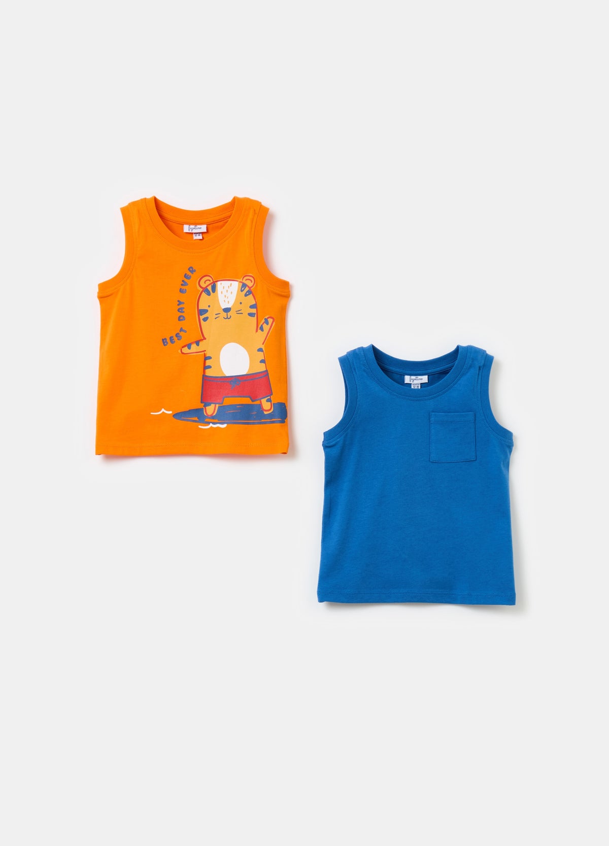 Ovs Two-Pack Cotton Vests With Print