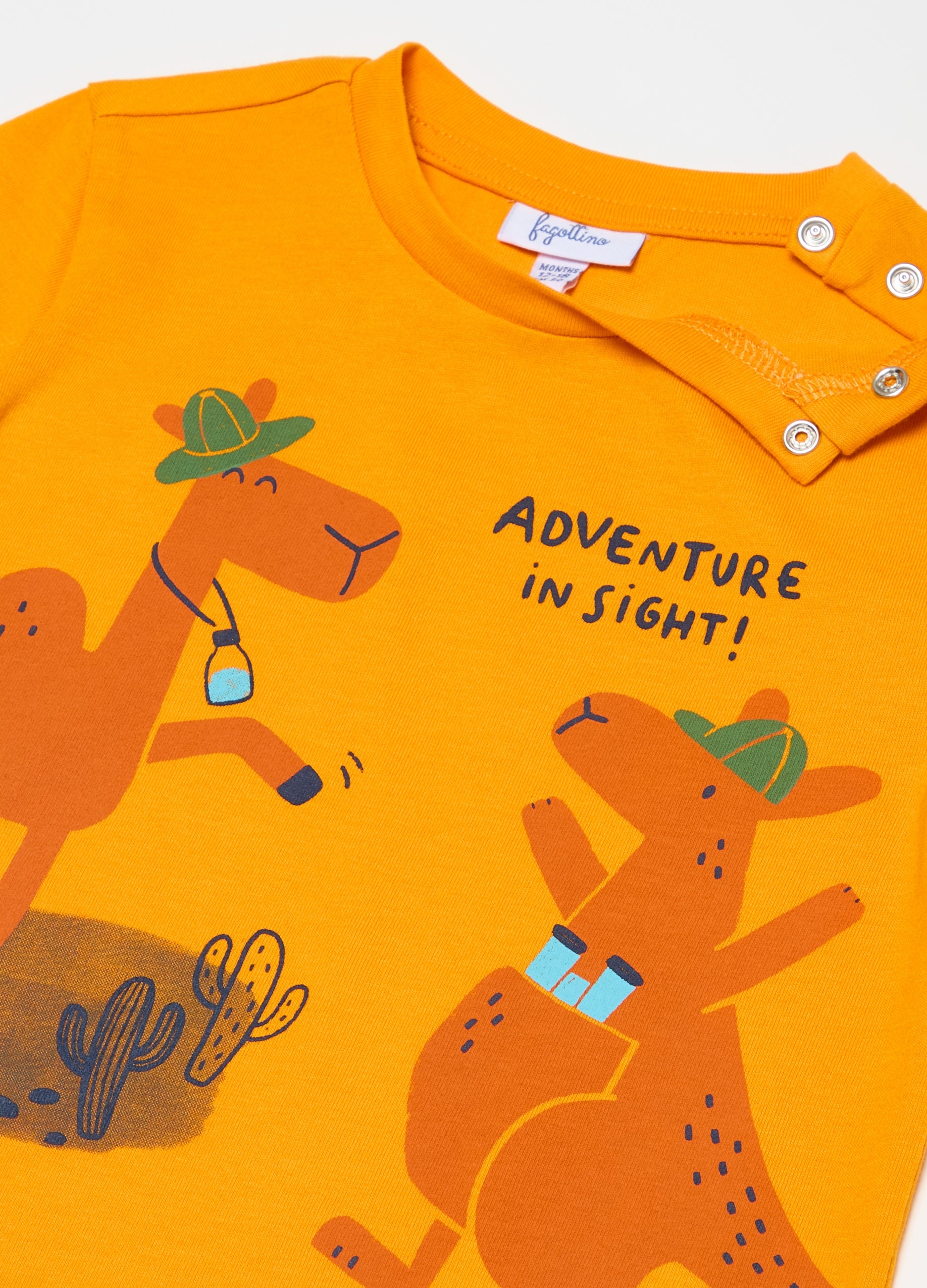 Ovs Printed Cotton T-Shirt